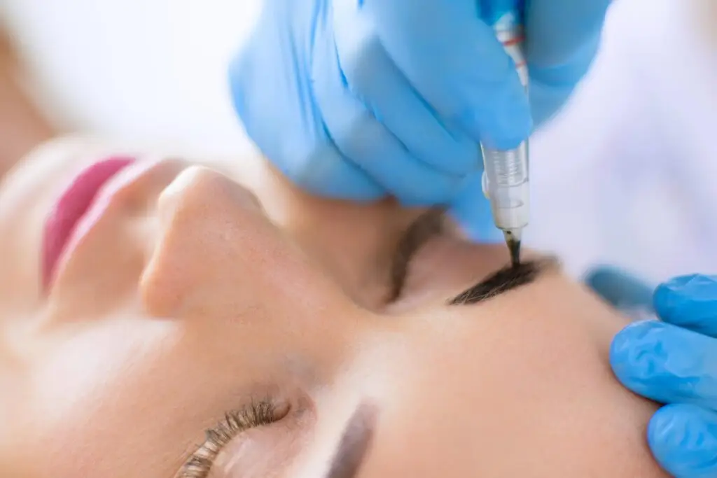 stock photo permanent powder brows