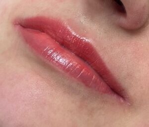 Permanent Lip blush close up