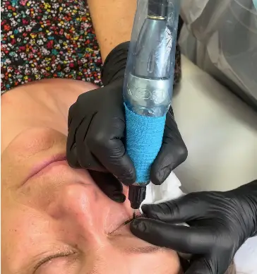 Tattooing permanent eyeliner